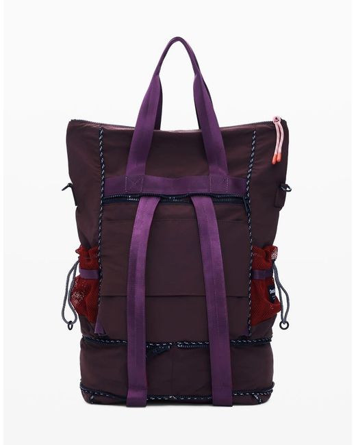 Desigual Purple Large Multiposition Voyager Backpack