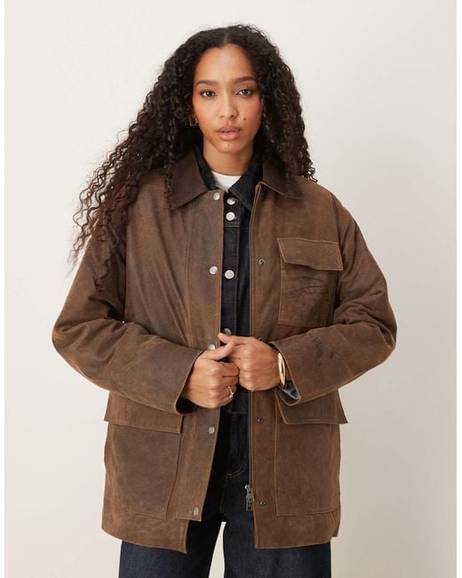 JJXX Brown Suede Barn Jacket