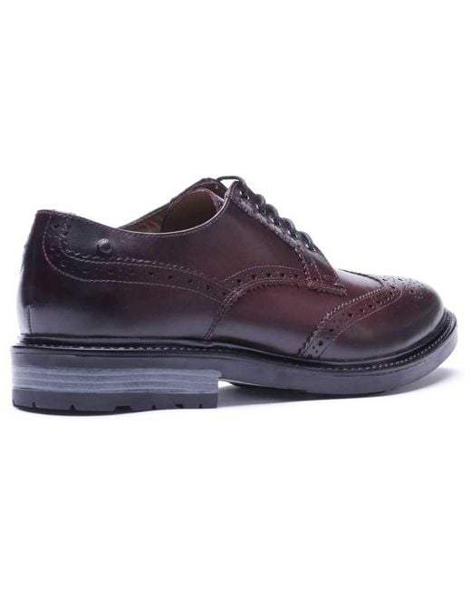 Base London Blue Tanner Brogue Shoe for men
