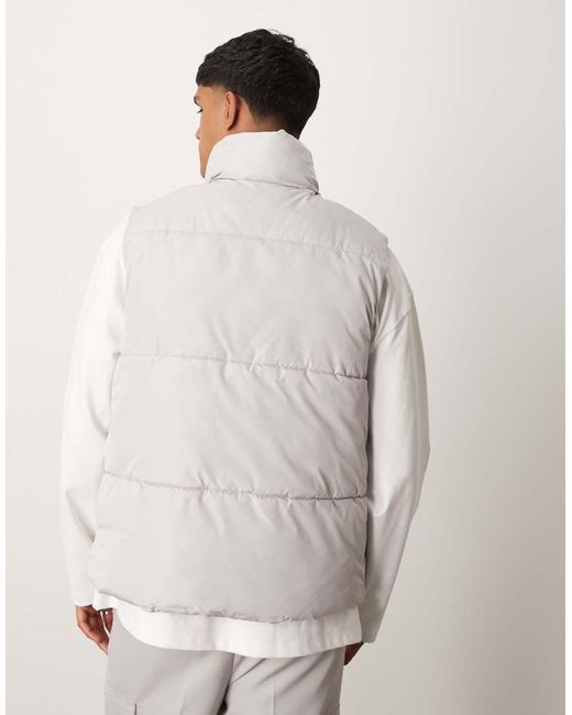 ASOS Natural Puffer Gilet for men