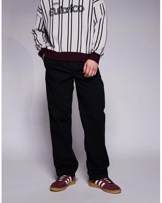 River Island Gray Loose Fit Pull On Trousers for men