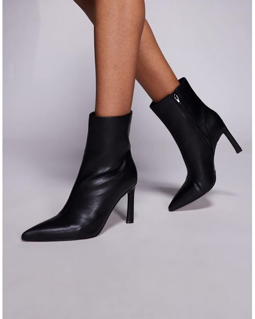 ASOS Black Eve Heeled Ankle Boots
