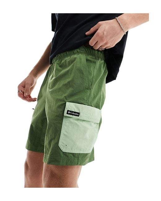 Columbia Green Summerdry Brief Shorts for men