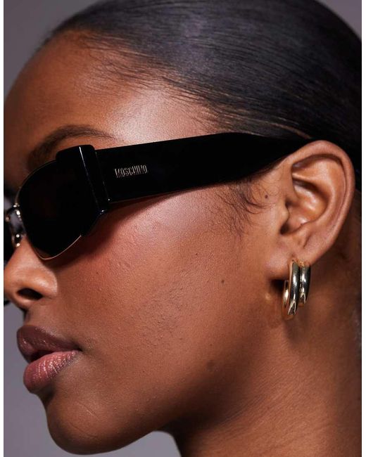 Moschino Gray Moschino Square Sunglasses