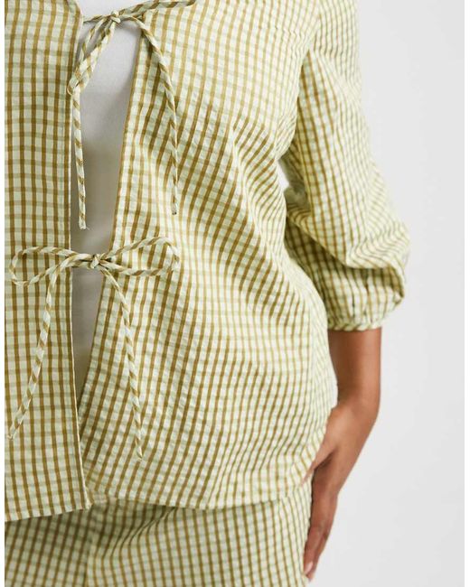 Vero Moda Green Tie Front Top Co-ord