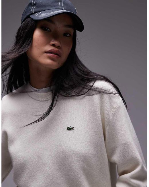 Lacoste Knit Jumper in Grey Lyst UK