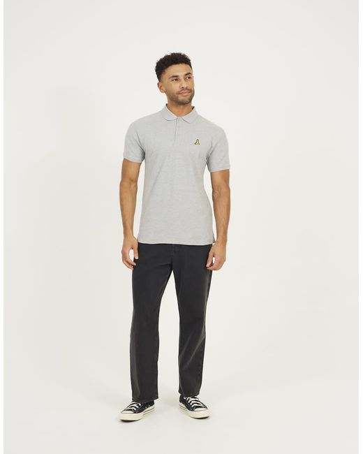 Brave Soul White Cotton Short Sleeve Polo Shirt for men
