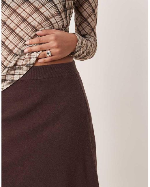 Vila Natural Asymmetric Hem Mini Skirt