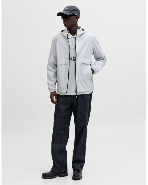 Jack & Jones Gray Rain Jacket for men