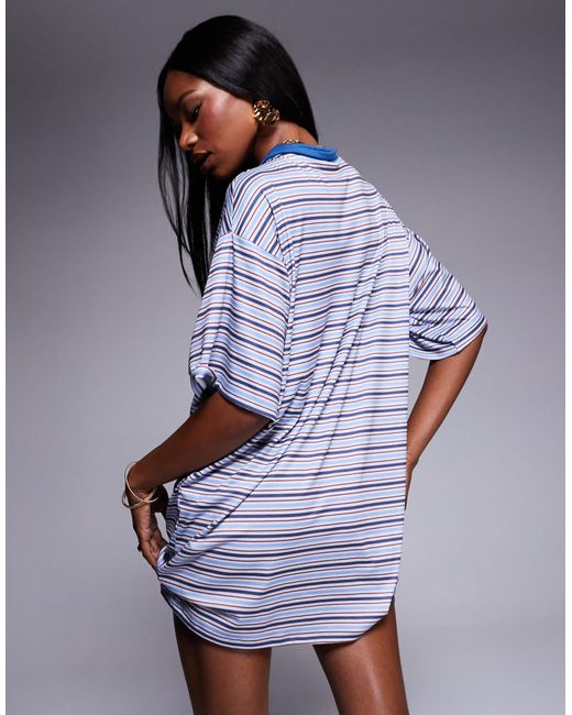 ASOS Blue – kurzärmliges minikleid