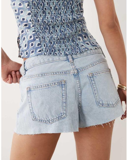 Mango Blue Teen 100% Cotton Denim Micro Short