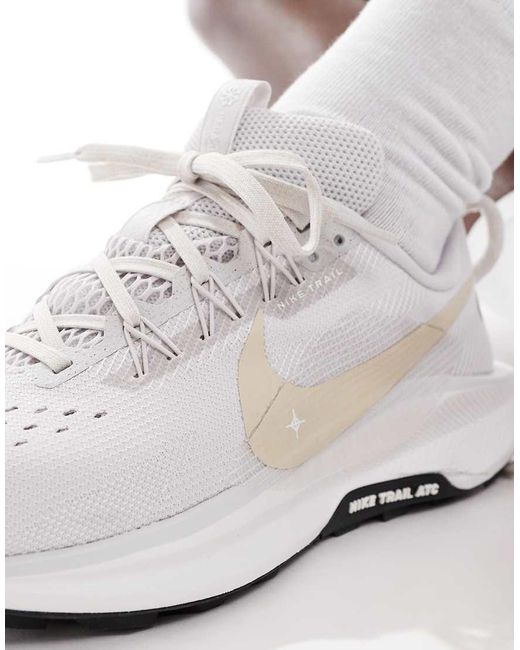 Nike White Reactx Pegasus Trail 5 Trainers