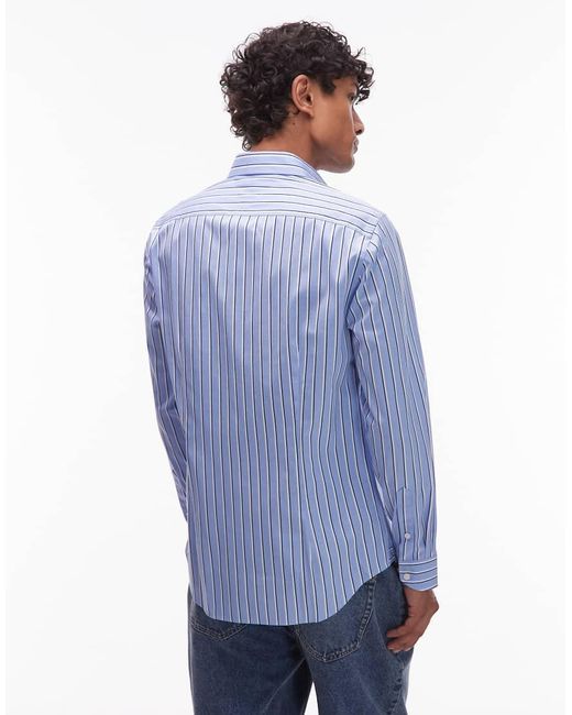 Tommy Hilfiger Blue Stripe Shirt for men