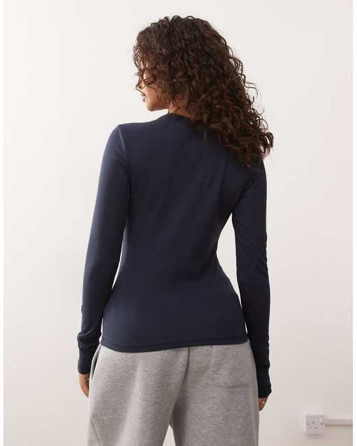 Weekday Blue Slim Fit Long Sleeve T-shirt