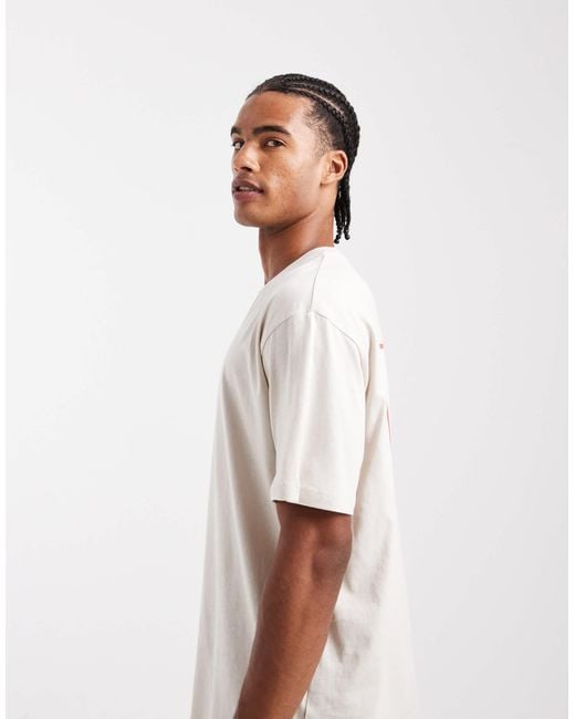 JJ Rebel White Oversized T-shirt With Japanese Back Print for men