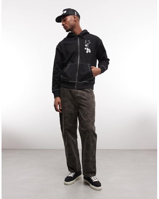 Element Blue Small Graphic Zip-up Hoodie for men