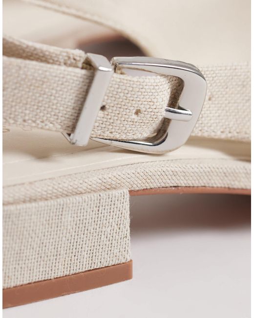 ASOS White Lotto Slingback Ballets