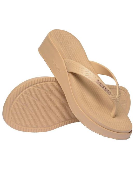 Havaianas White High Platform Flip Flops