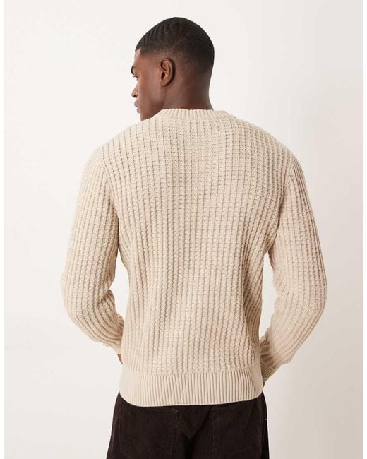SELECTED Natural Knitted Jumper for men