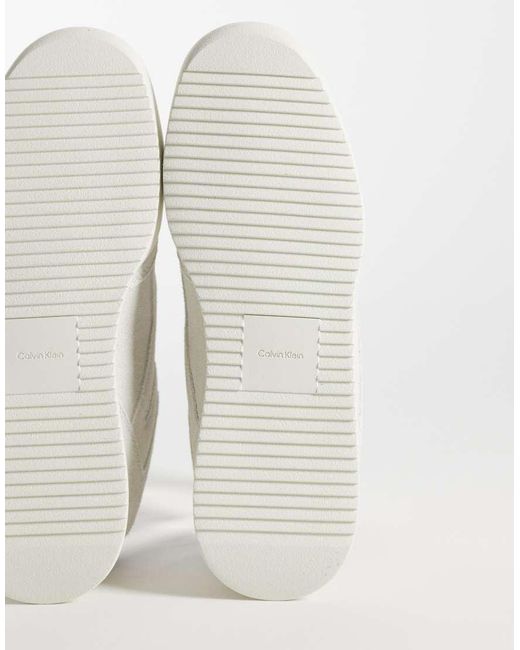 Calvin Klein White Mesh Runner Trainer