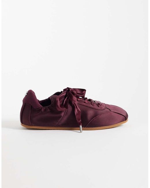 Steve Madden Purple Artiste Trainers With Satin Laces
