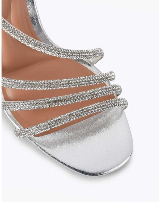 Carvela Kurt Geiger White Paparazza Jewel Heel Heeled Sandals