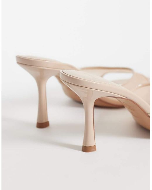 Mango Natural Heeled Mesh Sandal With
