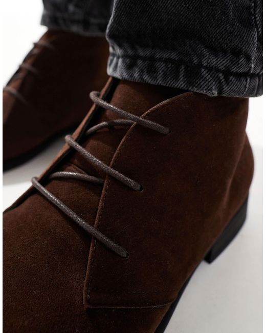 ASOS Lace Up Chukka Boots in Black for Men | Lyst