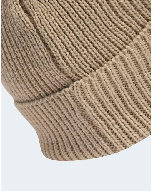Adidas Originals Natural Everyday Icons Beanie With Tonal Metal Trefoil