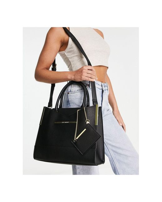 Steve Madden Tote Bag With Shoulder Strap in Black