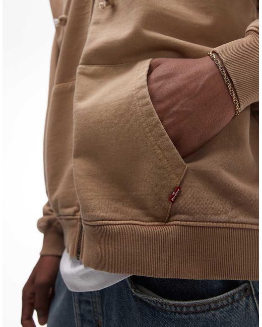 Levi's Natural Lowell Western French Terry Full Zip Hoodie for men