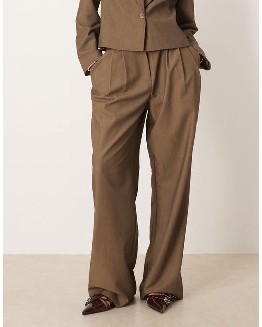 Pantalon ajusté d'ensemble à taille haute - plomb Y.A.S en coloris Natural