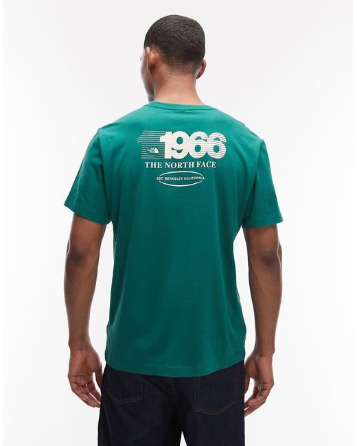 The North Face Green Track Backprint Relaxed T-shirt for men