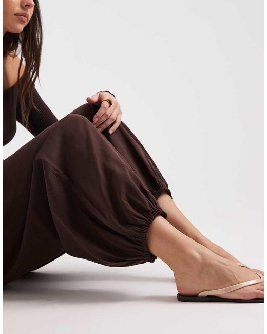 ONLY Brown Mid Rise Balloon Trouser