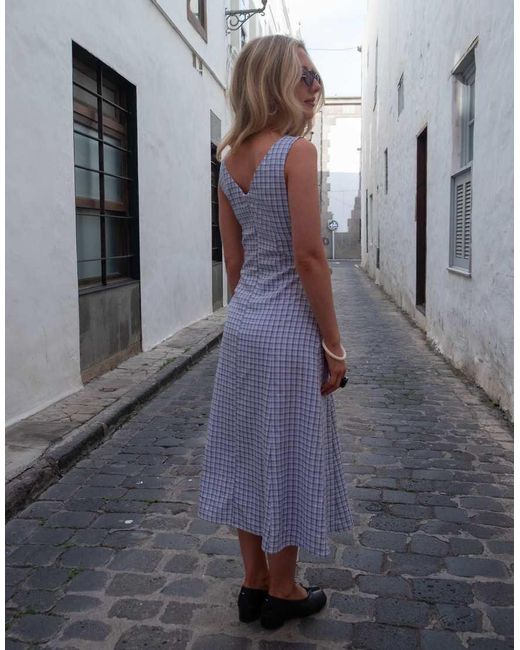 Daisy Street Gray X Emma Jean V Neck Midaxi Dress