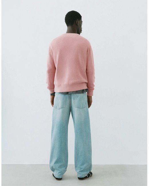 Pull&Bear Basic-pullover in Pink für Herren