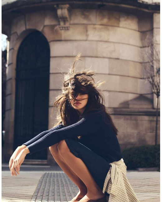 Pull&Bear Blue – strickjacke