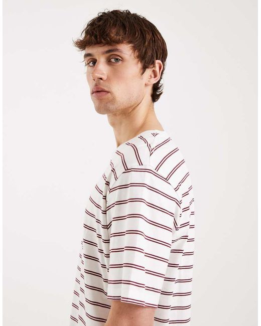 Jack & Jones White Originals Stripe T-shirt for men