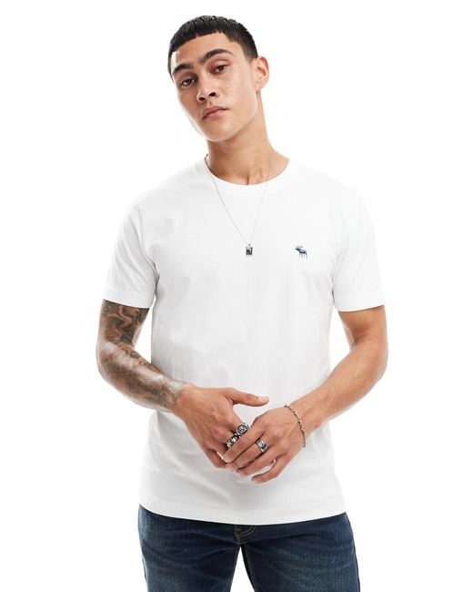 Abercrombie & Fitch – t-shirt in White für Herren