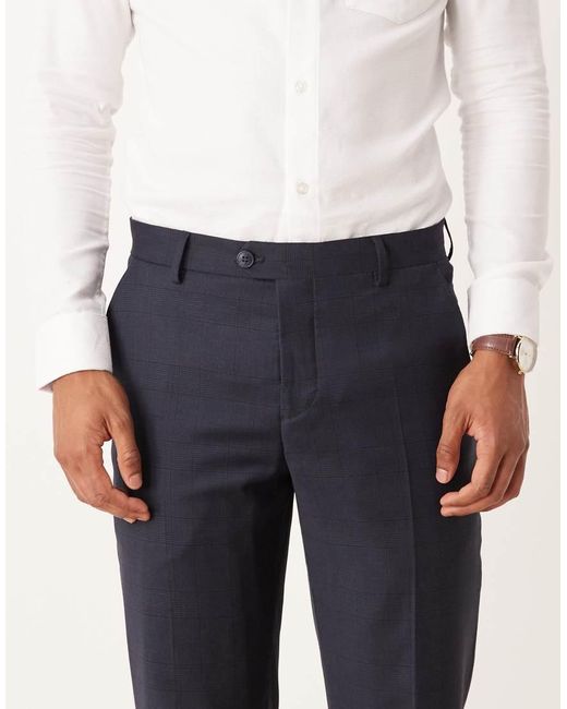 SELECTED Blue Suit Trousers for men