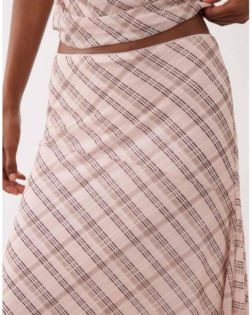 Mango Pink Illo Asymmetric Hem Midi Skirt