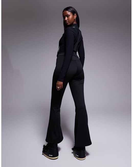 Threadbare Gray Ski Wide Leg Trousers With Braces