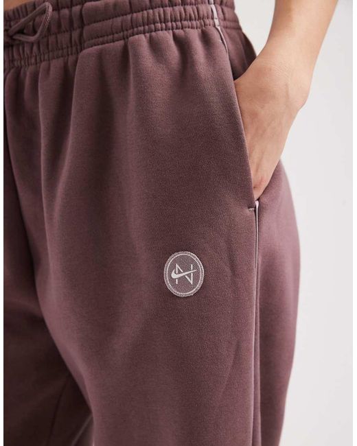 Nike Purple Phoenix Fleece Oversized High Waisted Joggers