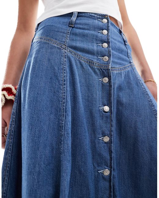Mini Jupe En Jean Délavée Taille 6 - Occasion En Très Bon état, Style Décontracté