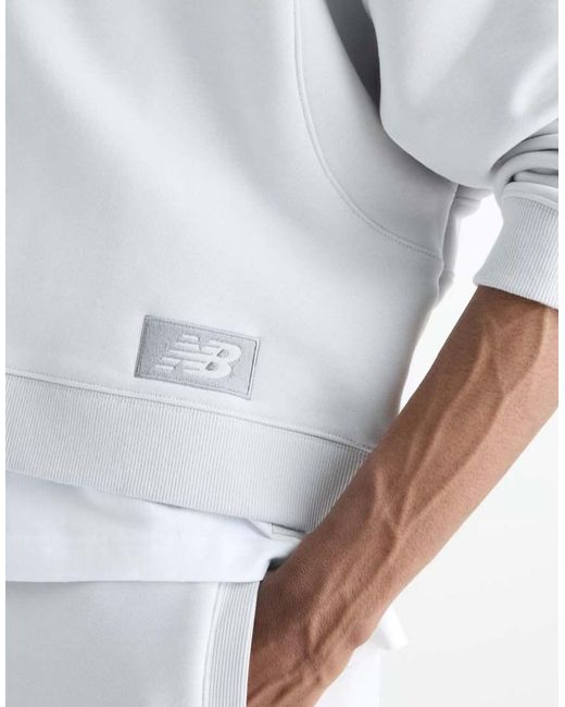 New Balance White Athletics Crafted Fleece Full Zip for men