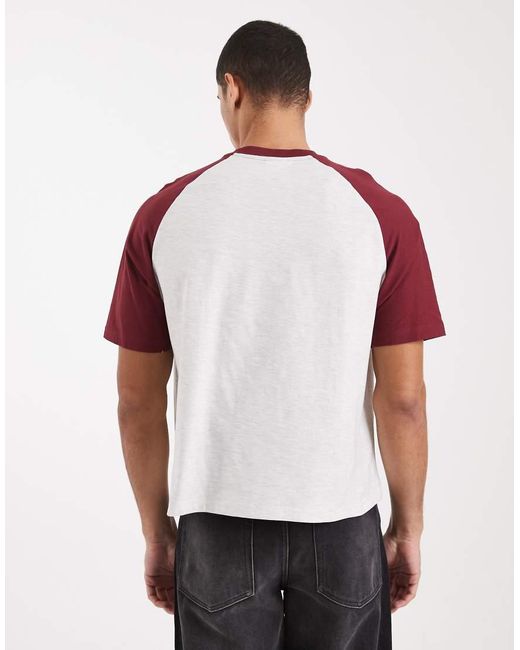Cotton On Red Boxy Oversized Graphic T-Shirt for men