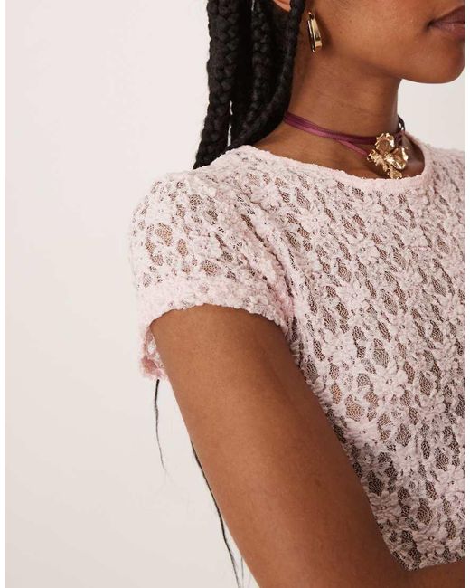 T-Shirt Mini A Maniche Corte di ASOS in Pink