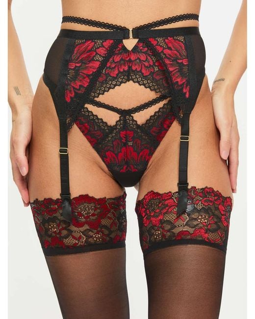 Ann Summers Black Yours Truly Suspender Belt