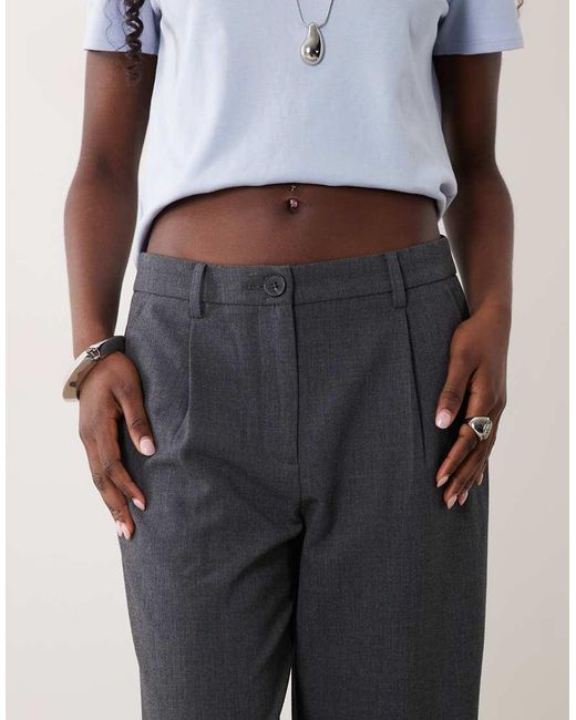 Vila Multicolor Wide Leg Pleated Tailored Trousers