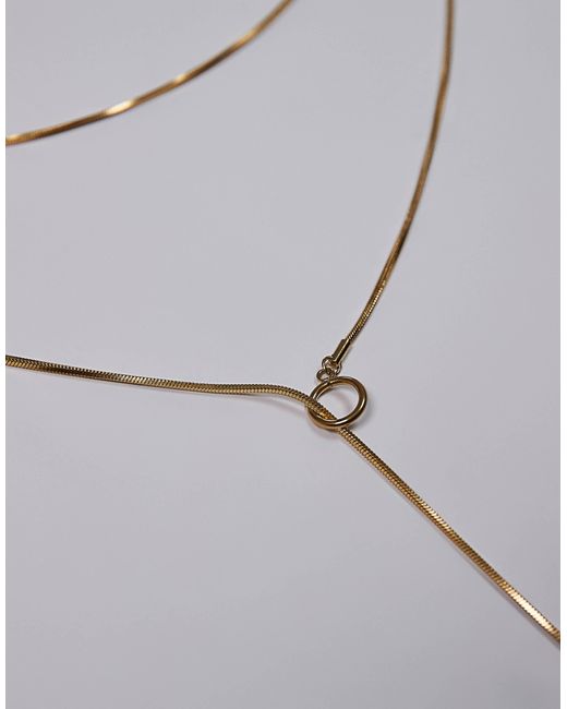 TOPSHOP Black Samir Waterproof Stainless Steel Link Charm Necklace